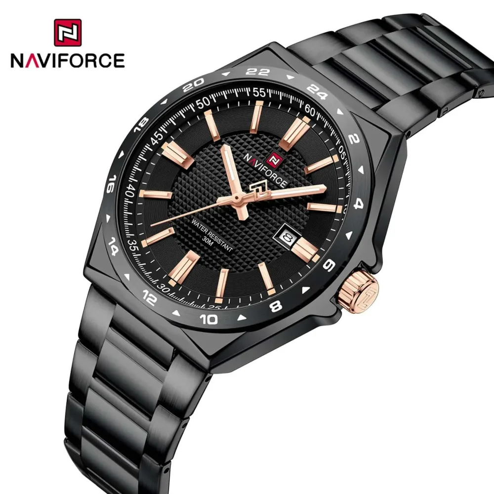 Naviforce NF 9266 Textured Dial Watch
