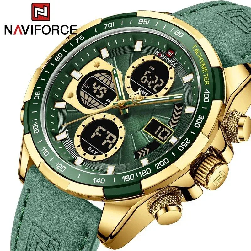 Overfly 9197 Naviforce Analog-Digital Dual Time Chronograph Watch