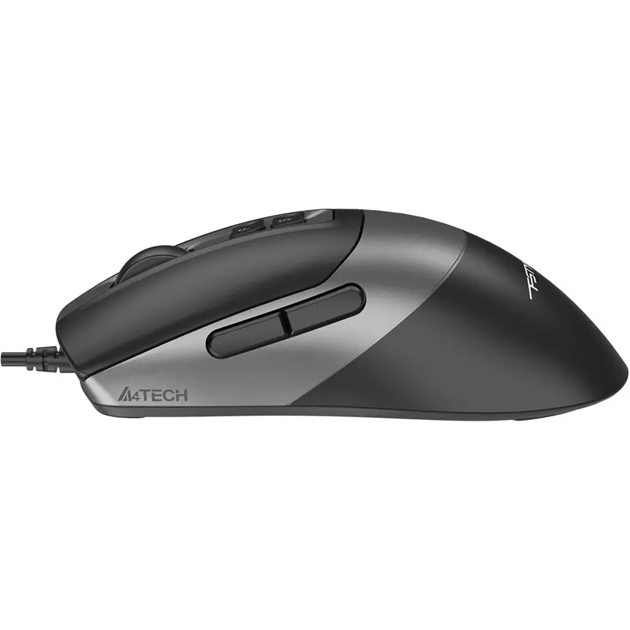 A4TECH FM50S Plus Optical Mouse | 4000DPI, 5-Level Resolution, 4-Level Report Rate, 4-Way Smart Wheel, Silent Clicks, Symmetric Fit, Black