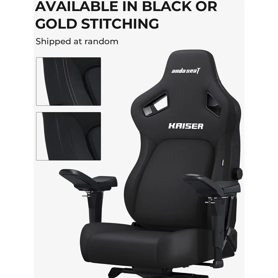 AndaSeat Kaiser 4 XL Premium Gaming Chair | XL - Linen Fabric - Carbon Black