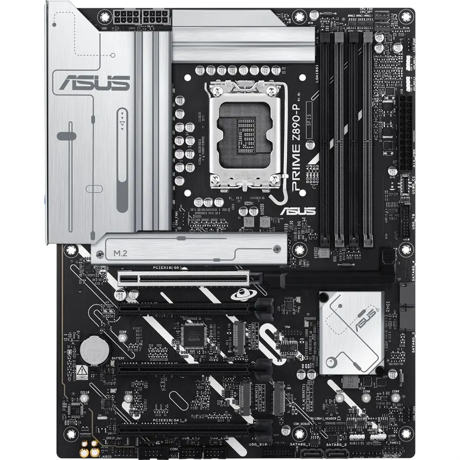 Asus PRIME Z890-P-CSM Motherboard | LGA1851, Supports Intel Core Ultra Series 2, PCIe 5.0, USB 20Gbps Type-C, DDR5 AEMP III, Aura Sync