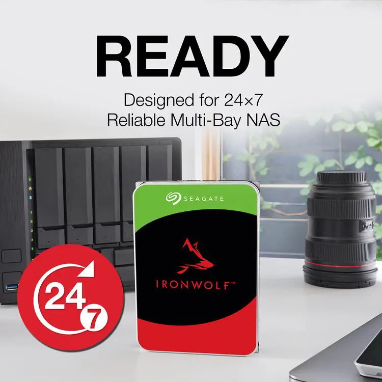 Seagate IronWolf 8TB 7200 RPM SATA III 3.5" Internal NAS HDD – 256MB Cache