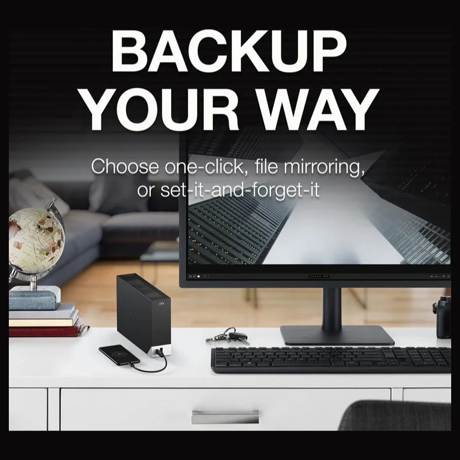 Seagate One Touch Hub | 4TB, USB-C and USB 3.0, Password Protection, STLC4000400