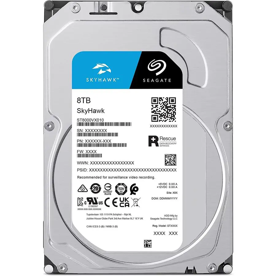 Seagate SkyHawk ST8000VX010 8TB 5400 RPM 256MB Cache SATA 6.0Gb/s 3.5" Hard Drive