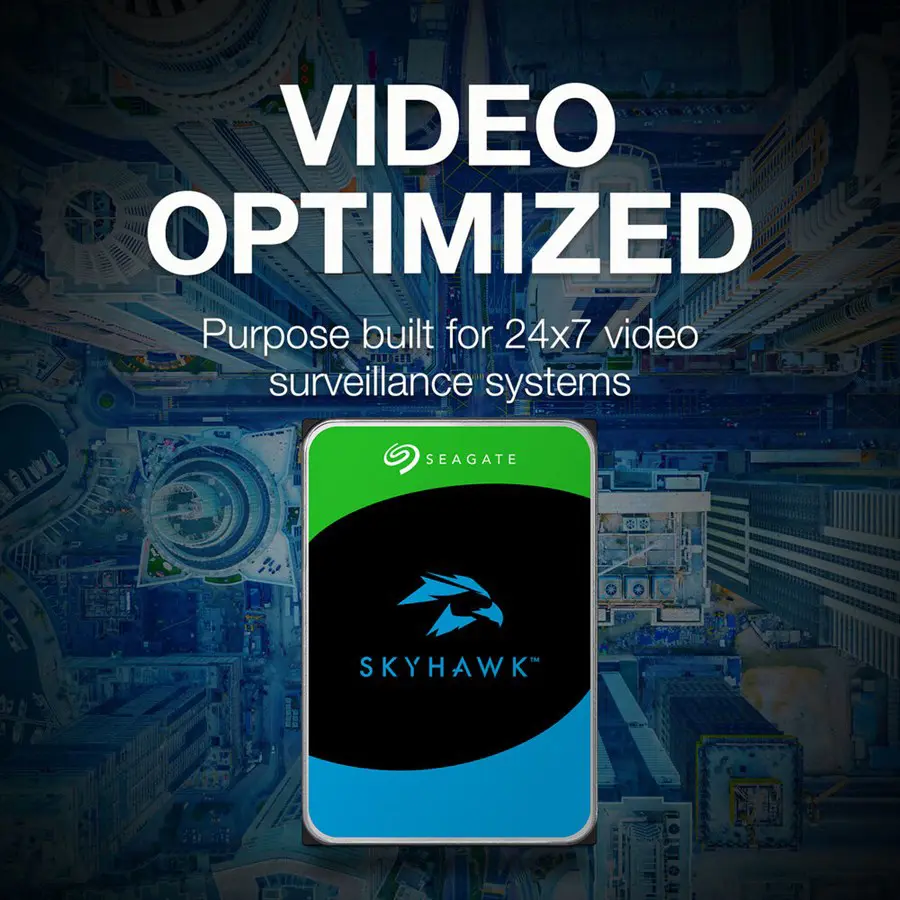Seagate SkyHawk Surveillance Hard Drive | 4TB, Sata III, 3.5", CMR, 256MB Cache, RV Sensors, ST4000VX016