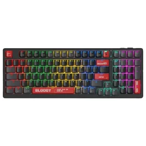 Bloody WS98 Dual-Core Wireless Mechanical Keyboard | Multi-Mode, 1ms Wireless Transmission, RGB Backlit, Sports Red