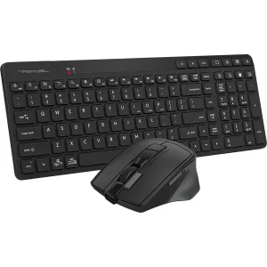 A4TECH FB2800C Air2 Desktop Set | Bluetooth And 2.4GHz, Quiet Key Keyboard, 8 Smart Hotkeys, Black