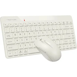 A4TECH FG2200 Air2 Wireless Combo Desktop | 2.4GHz, 1000DPI, Compact Design, Anti-Slippery Design, Beige