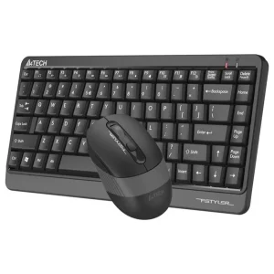 A4TECH FGS1110Q Fstyler Wireless Keyboard and Mouse Combo Set | 2.4G, Quiet Key, 2000 DPI, Grey