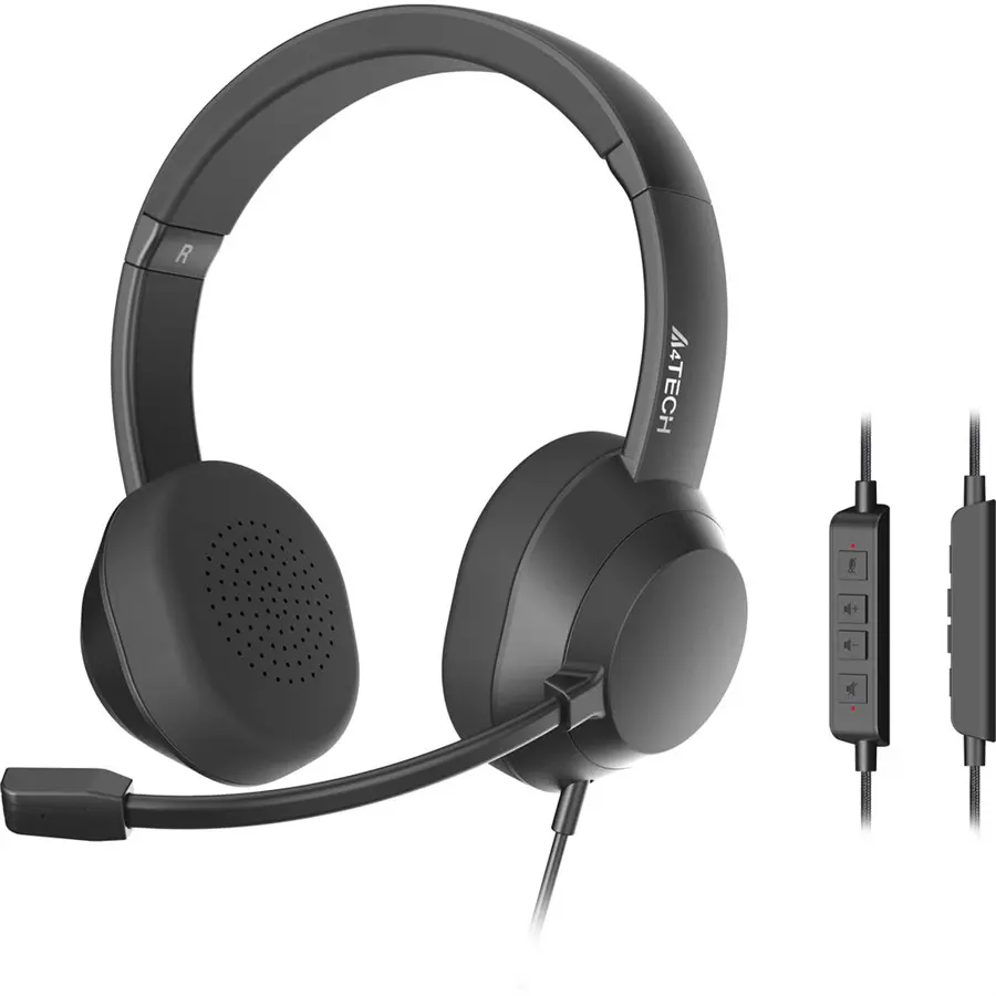 A4TECH FH150U Conference Headset Black | DSP Stereo Sound - Image 3