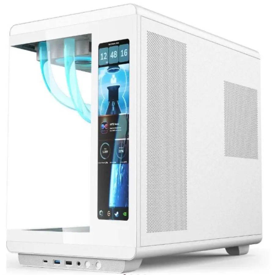 Acer U600 Casing | 4x Fans, Built-in LED Display, White - Image 4