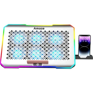 Amaze A500 Laptop RGB Cooling Stand with 6x70mm Fans | 5-Step Retractable, 10 RGB Modes