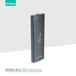 Amaze Aluminum Alloy NVME M.2 SSD Enclosure | Up To 10Gbps Speed, Dual USB3.0 and Type C Cable, A222