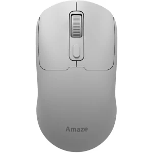 Amaze Clicket A712 Wireless Mouse | Dual Wireless Bluetooth and 2.4GHz, Adjustable 800/1200/1600 DPI, 4 Buttons, Silent Touch, Rechargeable Type-C 500mAh, 64g, Grey