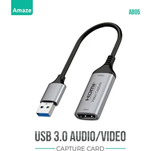 Amaze USB 3.0 To HDMI Audio / Video Capture Card | A805