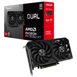 ASUS Dual Radeon RX 9060 XT Video Graphics Card | 16GB GDDR6, PCI Express 5.0, 2.5 Slot, DUAL-RX9060XT-16G