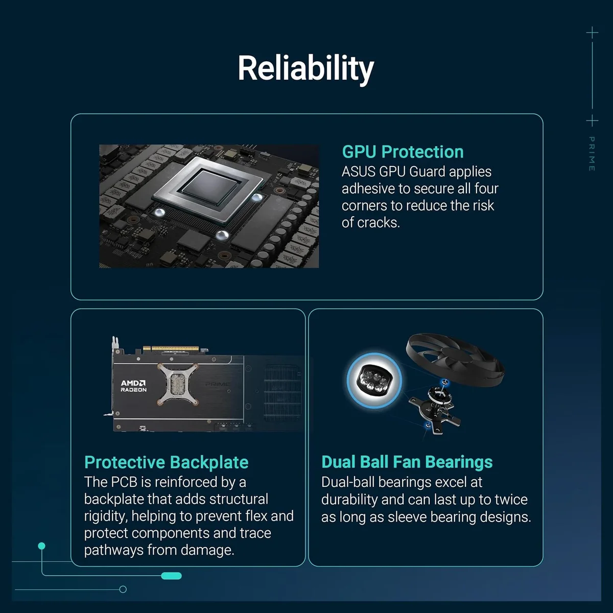 ASUS Prime Radeon RX 9070 XT OC Edition Graphics Card | 16GB GDDR6, PCI Express 5.0, HDMI 2.1b and 3x DisplayPort 2.1a, 2.5 Slot, PRIME-RX9070XT-O16G - Image 6