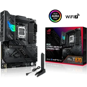 ASUS ROG Strix X870-F Gaming WIFI7 AMD AM5 ATX Motherboard | 16+2+2 110A Power Stages, DDR5, 4x M.2, PCIe5.0, USB10G PD30W, Wi-Fi 7