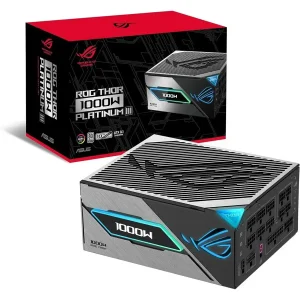 Asus ROG Thor 1000W Platinum III Power Supply | 1000W, ATX 3.1, 80 PLUS Platinum, Black