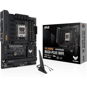 Asus TUF GAMING B650-PLUS WIFI AMD AM5 Motherboard | AM5 Socket For Ryzen 7000-9000 Series, DDR5 Support, PCIe 5.0 M.2, Wi-Fi 6, Two-Way AI Noise Cancelation, ATX Form Factor, Aura Sync RGB