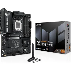 ASUS TUF GAMING B850-E WIFI Motherboard | AMD AM5, 8+2+1 Power Stages, DDR5, PCIe 5.0 x16, 3X M.2, Wi-Fi 6E, 2.5Gb LAN, USB 20Gbps Type-C, USB 10Gbps Type-C, Aura Sync