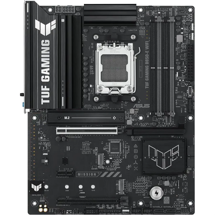ASUS TUF GAMING B850-E WIFI Motherboard | AMD AM5, 8+2+1 Power Stages, DDR5, PCIe 5.0 x16, 3X M.2, Wi-Fi 6E, 2.5Gb LAN, USB 20Gbps Type-C, USB 10Gbps Type-C, Aura Sync - Image 3