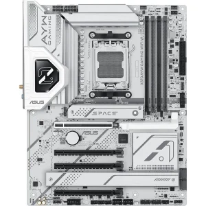 Asus X870 AYW Gaming WiFi W Motherboard | AMD X870 Chipset, AM5 Socket, ATX, DDR5, 12+2+1 80A DrMOS Power Design, Advanced AI PC-Ready, Wi-Fi