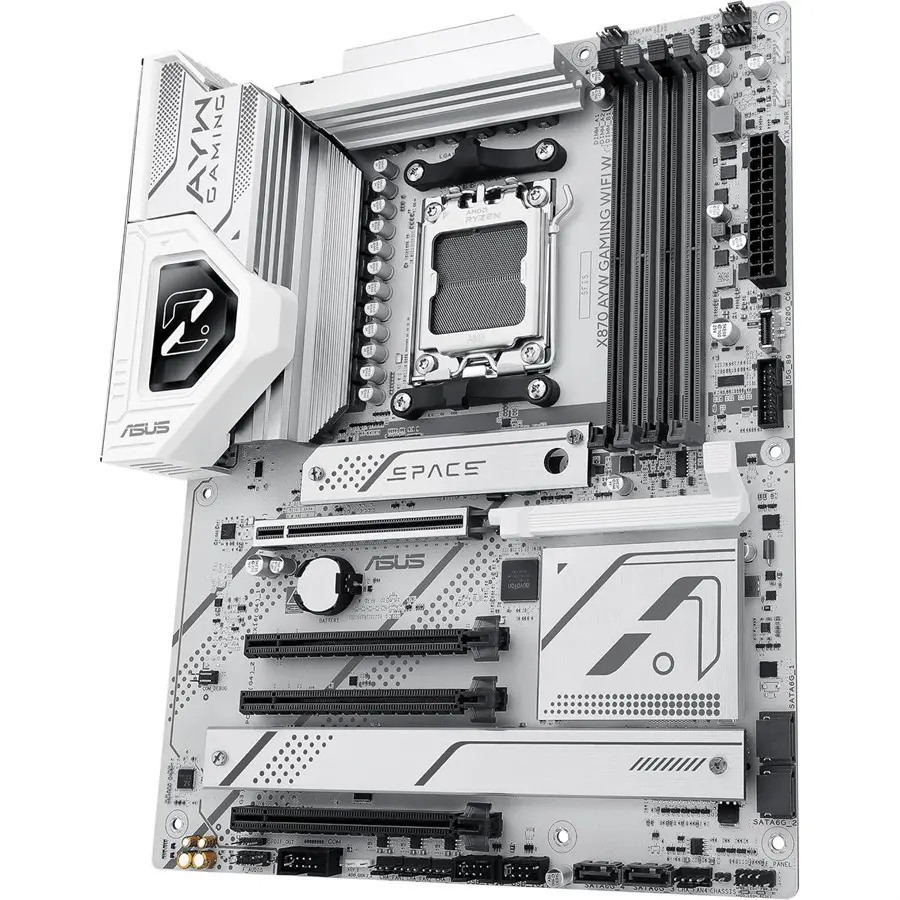 Asus X870 AYW Gaming WiFi W Motherboard | AMD X870 Chipset, AM5 Socket, ATX, DDR5, 12+2+1 80A DrMOS Power Design, Advanced AI PC-Ready, Wi-Fi - Image 4