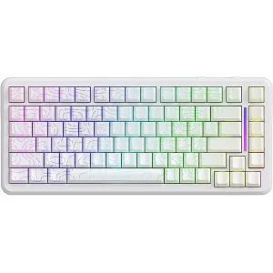 ATTACK SHARK X82PRO HE Wireless Rapid Trigger Gaming Keyboard | Hall Effect Magnetic Switch, 0.01mm Adjustable Actuation, 8Khz Polling Rate, Hot-Swap, RGB, White Contours
