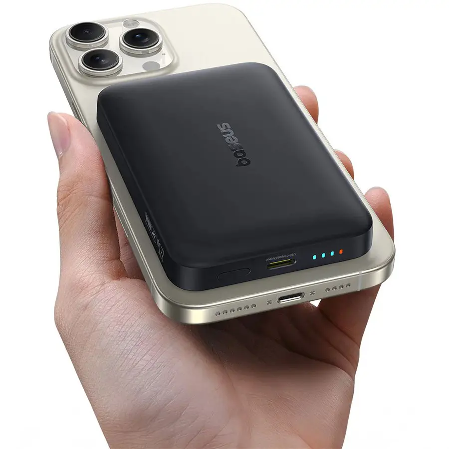 Baseus EnerFill FM11 Ultra-Mini Magnetic Power Bank 10000mAh 22.5W - White - Image 3