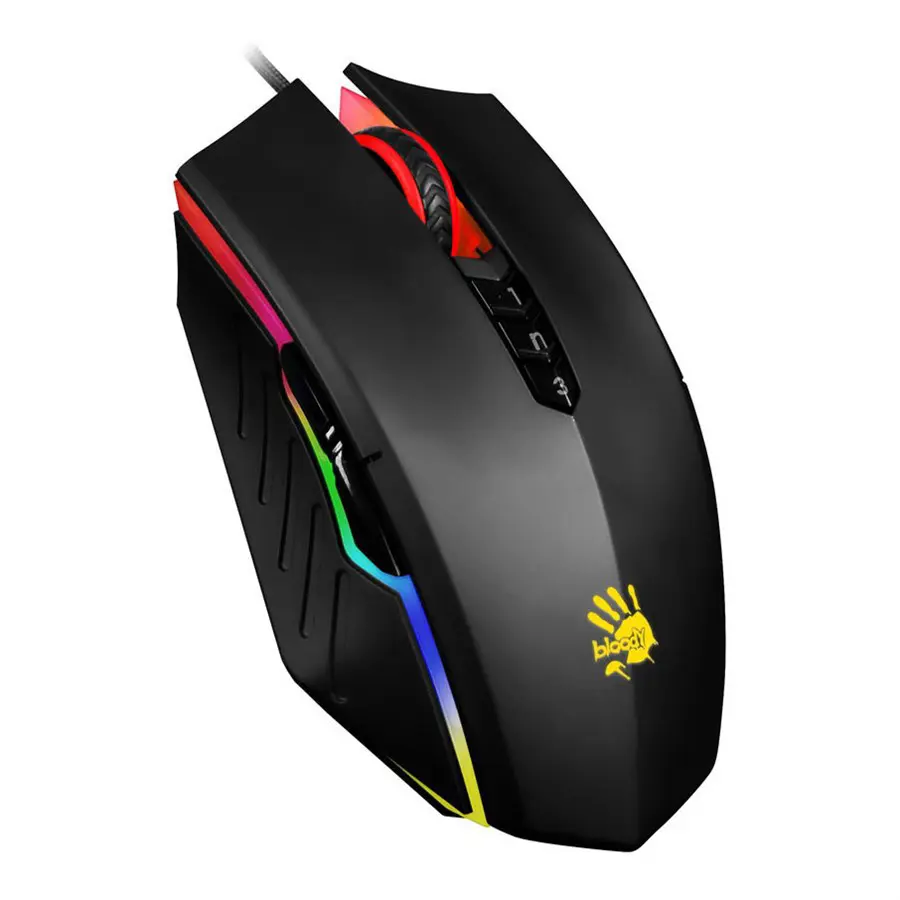 Bloody A70 Light Strike 4000 CPI Gaming Mouse Stone Black | Ultra Core 3 and 4 Activated - Image 3