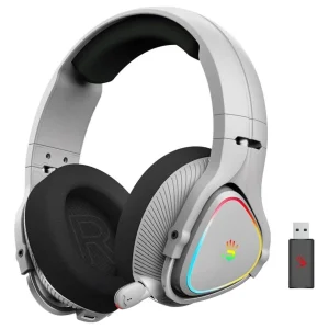 Bloody MR710 RGB Wireless Gaming Bluetooth Headset | Bluetooth V5.0, 2.4GHz Wireless, 3.5mm Wired Audio, 50mm M.O.C.I., 44H, Grey