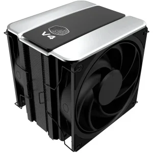 Cooler Master V4 Alpha 3DHP Black CPU Cooler | Alpha 3DHP Heat Pipe Technology, Dual Mobius 120 PWM Fans, Quiet Operation, Easy Install, Black