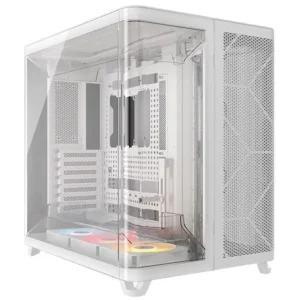 Corsair AIR 5400 RS-R ARGB Computer Case | Triple Chamber, 3x RS-R 120mm Fans, Up To 360mm Radiator, Tempered Glass, White