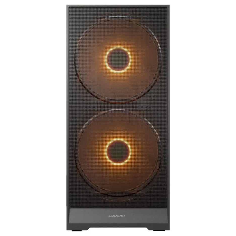 Cougar AIRFACE 180 Mid Tower Case | Dual 180mm ARGB Front Fans, 120mm Rear Fan, Up To 8 Fans, 340mm GPU Clearance, USB 3.2 Gen 2 Type-C, Black - Image 3
