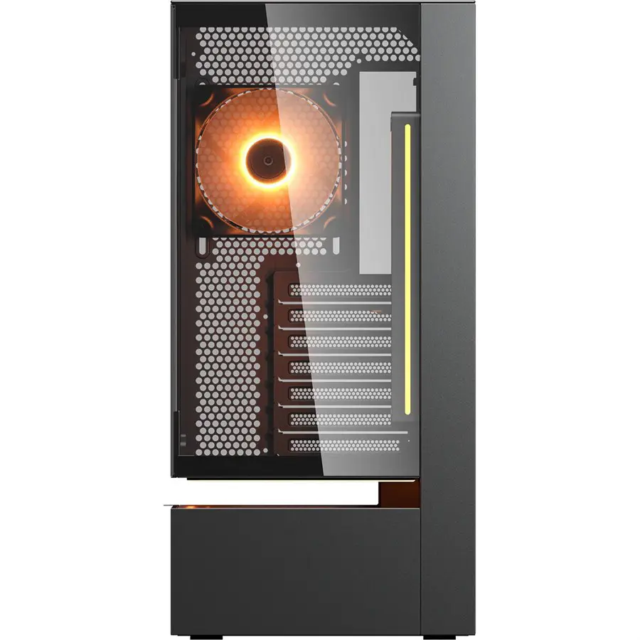 Cougar CFV235 PC Case | Central Floating Ventilation, Aurora RGB Lighting, Unity 240 ARGB Fans, Supports Up To 430mm GPU, Glass Front Panel, Black - Image 3