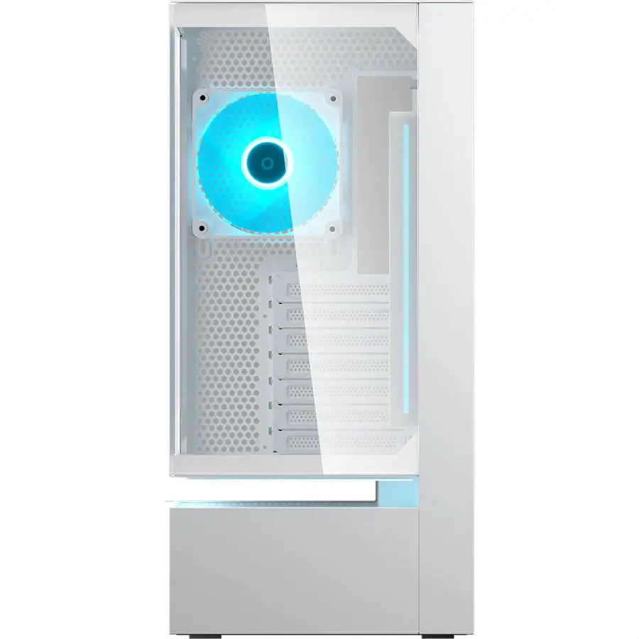 Cougar CFV235 PC Case | Central Floating Ventilation, Aurora RGB Lighting, Unity 240 ARGB Fans, Supports Up To 430mm GPU, Glass Front Panel, White - Image 3