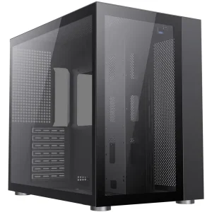GameMax Infinity BK Gaming Computer Case ATX Mid Tower Dual Tempered Glass Panels Black (Fans Not Included)
