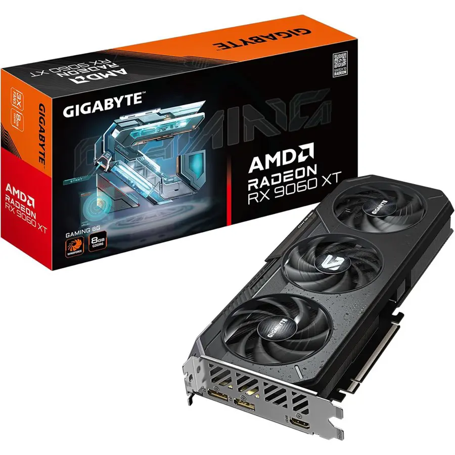 Gigabyte Radeon RX 9060 XT GAMING 8G Video Graphics Card | 8GB GDDR6, 20Gbps, 128 Bit, Boost Up To 3130MHz
