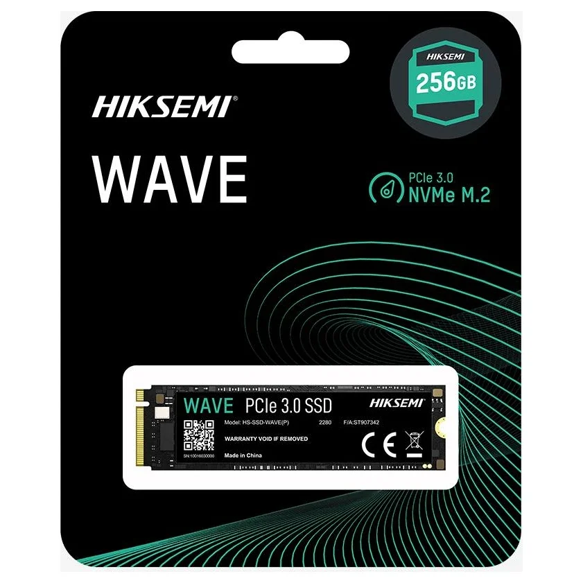 HikSemi Wave(P) SSD | 256GB M.2 PCIe 3.0 NVMe, Up To 2,280MB/s Read, 3D NAND