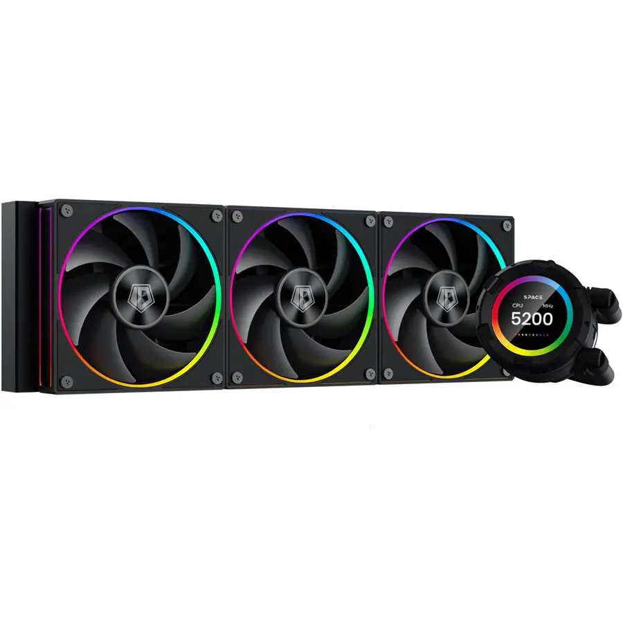 ID-Cooling SL360 LCD AIO Liquid CPU Cooler | 360mm Radiator, 2.1" LCD Display, AF-127-ARGB Fans, Copper Cold Plate - Image 4