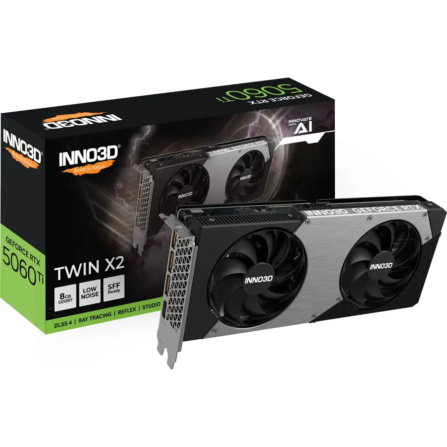 INNO3D GEFORCE RTX 5060 TI 8GB TWIN X2 Video Graphics Card N506T2-08D7-193075N 8GB GDDR7 128-bit | SFF Ready, DLSS 4 - Image 4