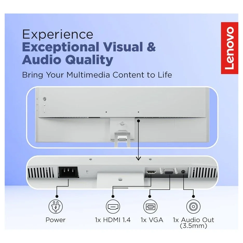 Lenovo L24i-4A Monitor | 23.8-Inch, FHD, 100Hz, 1ms MPRT, IPS, 99% sRGB, Dual 3W Speakers, Eyesafe 2.0 - Image 5