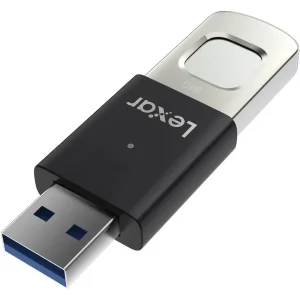 Lexar JumpDrive Fingerprint F35 PRO USB 3.2 Gen 1 Flash Drive | 256GB, Up To 400MB/s Read, Fingerprint Authentication, 256-Bit AES Encryption, Metal Body