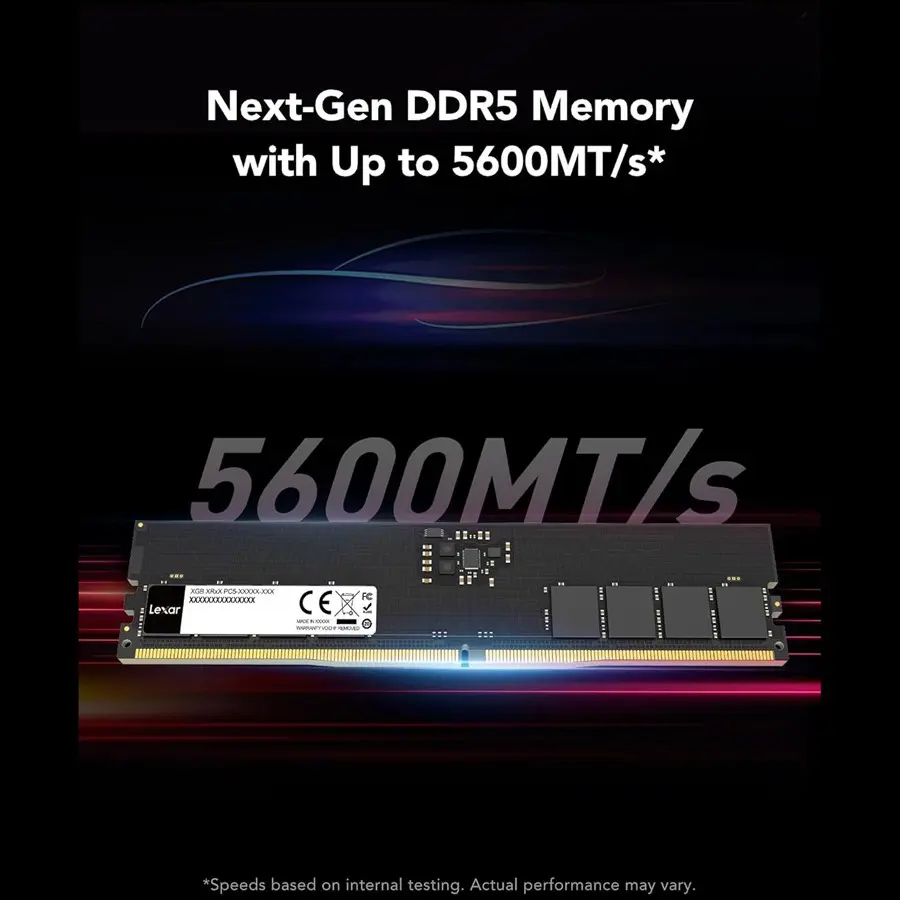 Lexar UDIMM 16GB DDR5 RAM 5600MHz | 288-Pin, CL46-45-45-90, 1.1V, High-Performance Gaming DRAM U-DIMM For PC (LD5U16G56C46ST-BGS) - Image 3