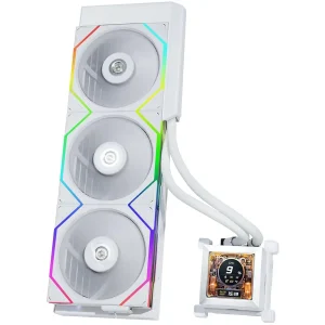 Lian Li Hydroshift 360 AIO - Pre-Installed 3 TL Fans | Side-Mounted Coolant Pathway, 2.88” LCD White