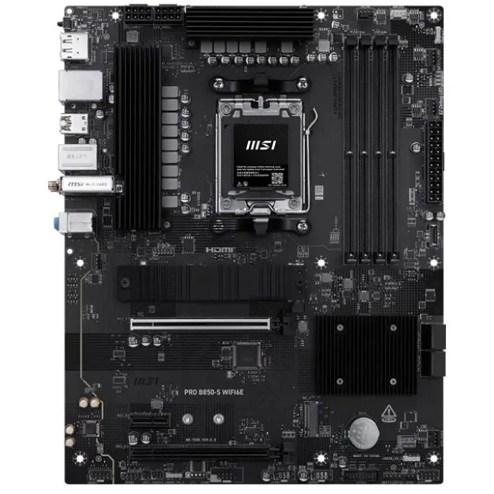 MSI Pro B850-S WIFI6E Gaming Motherboard ATX | AM5, DDR5 8200+MT/s OC, PCIe 4.0, Lightning Gen 5 M.2, 2.5G LAN, Wi-Fi 6E - Image 3