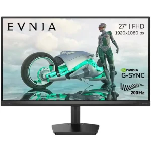 Philips Evnia 27M2N3200FQ Gaming Monitor | 27" FHD 1920x1080, Fast IPS, 200Hz, 0.3ms MBR, HDR10, FreeSync Premium and G-SYNC, 120% sRGB