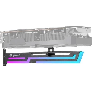 Redragon GCP03 ARGB GPU Support Bracket | Adjustable Graphics Card Holder, 5V 3-Pin ARGB Lighting, Black
