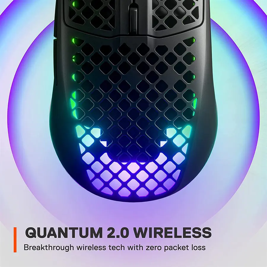 SteelSeries Aerox 3 Wireless Super Light Gaming Mouse - 2022 Edition - Onyx | 62612 - Image 3